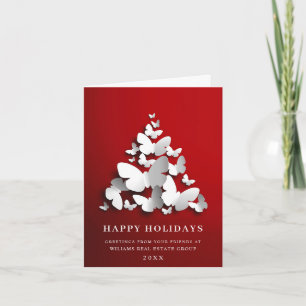 Butterfly Monarch Christmas Corporate Greeting Holiday Card