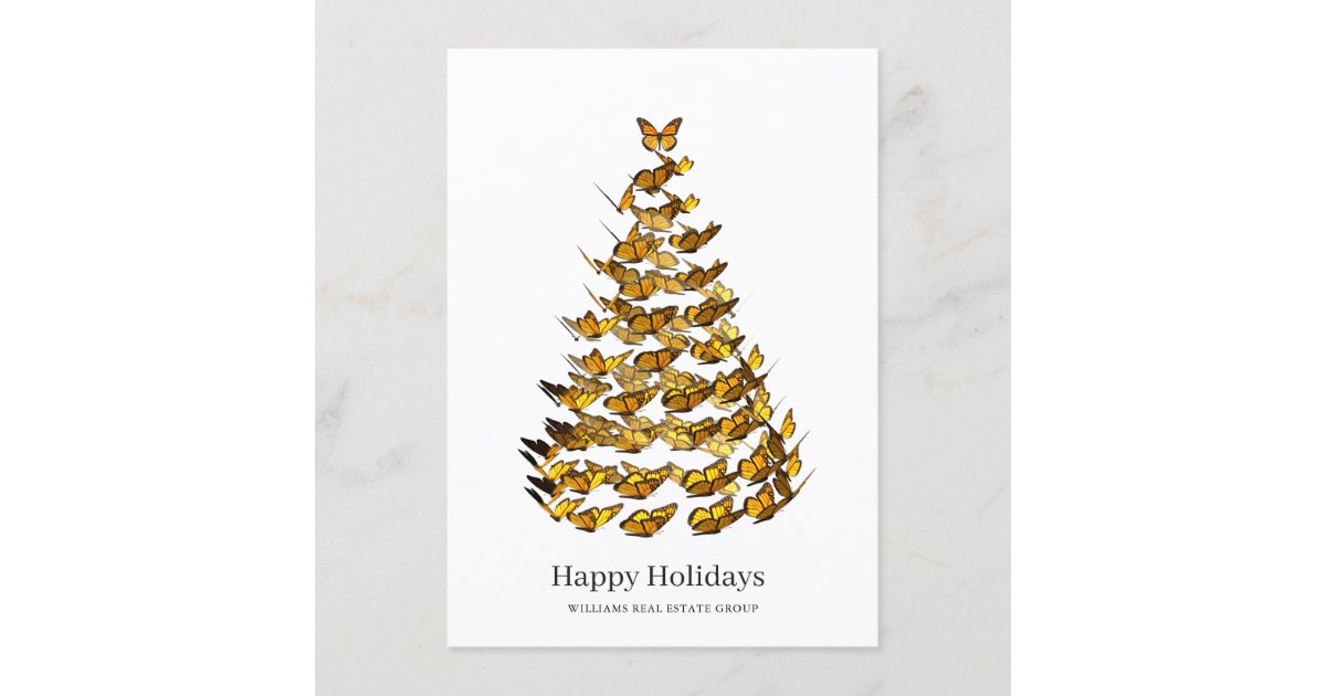 Festive Monarch Butterfly Christmas Tree