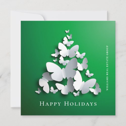 Butterfly Monarch Christmas Corporate Greeting Holiday Card