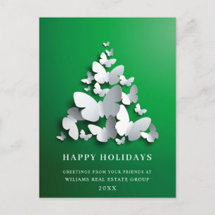 Butterfly Monarch Christmas Corporate Greeting Postcard