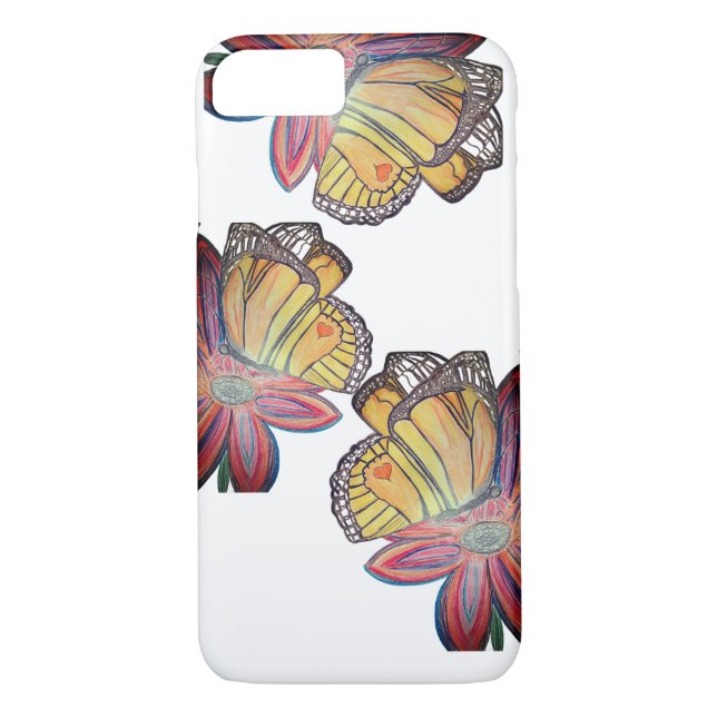 Butterfly monarch colorful two sided  Case-Mate iPhone case (Back)