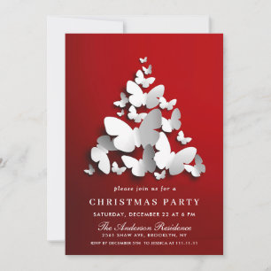 Butterfly Monarch Holiday CHRISTMAS PARTY Invitation