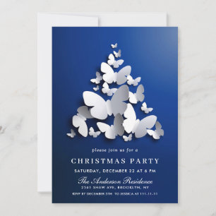 Butterfly Monarch Holiday CHRISTMAS PARTY Invitation