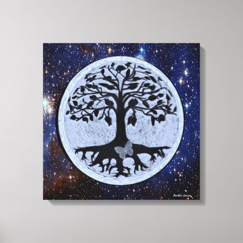 Butterfly Moon Canvas Print