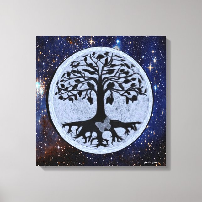 Butterfly Moon Canvas Print (Front)