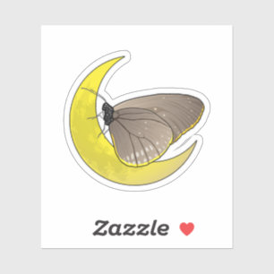Butterfly Moon Sticker