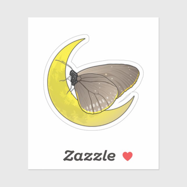 Butterfly Moon Sticker (Sheet)