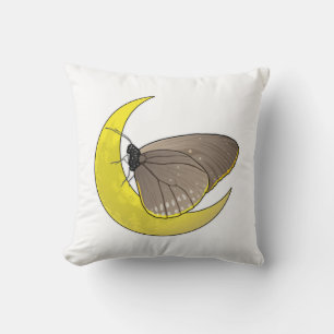 Butterfly Moon Throw Pillow
