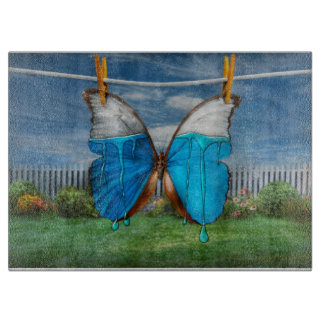 Butterfly - Morpho - I hate it when the colors run Cutting Board