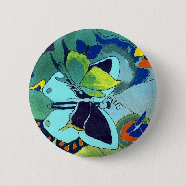 Butterfly Mosaic Gift Pinback Button (Front)