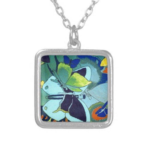 Butterfly Mosaic Gift Silver Plated Necklace