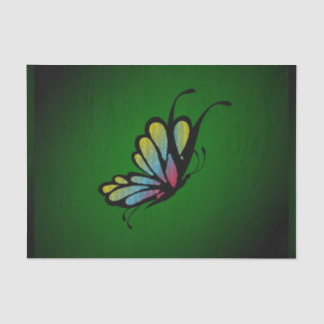 Butterfly Mosaic Green Tissue Paper