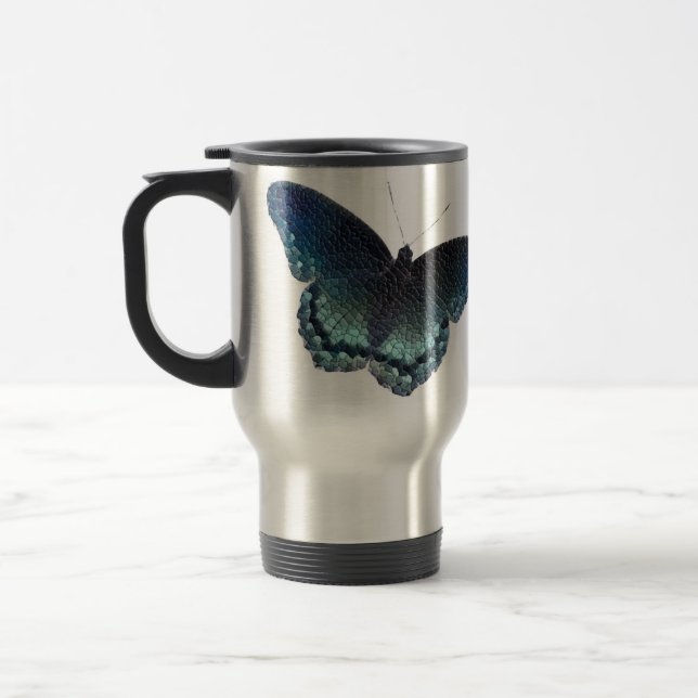 Butterfly Mosaic Travel Mug (Left)