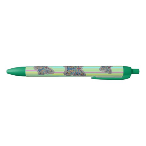 Butterfly Mosaic Vert Stripes Pen