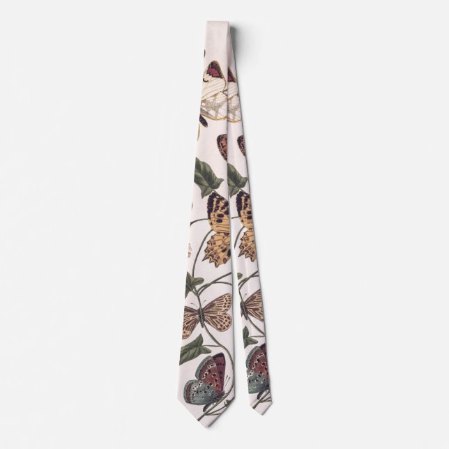 Butterfly & Moth by Paul Gervais Neck Tie (Front)
