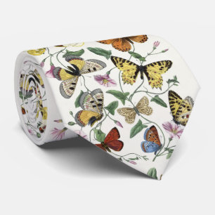 Butterfly & Moth by Paul Gervais Neck Tie