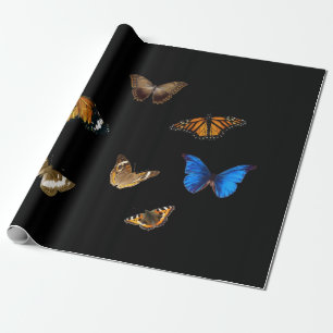 Butterfly - Moth - Modern - Elegance Vintage Wrapping Paper