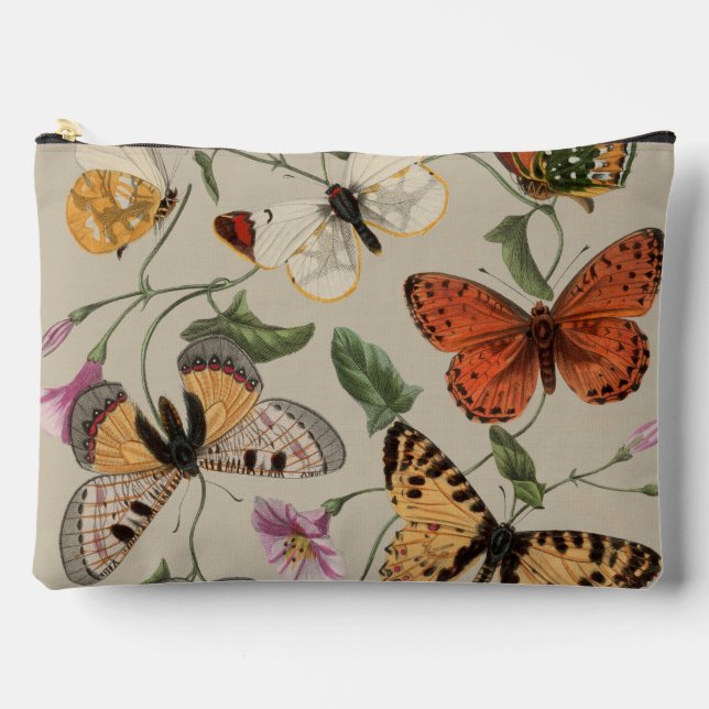 Butterfly Moth Nature Collection Drawing Accessory Pouch (Front)