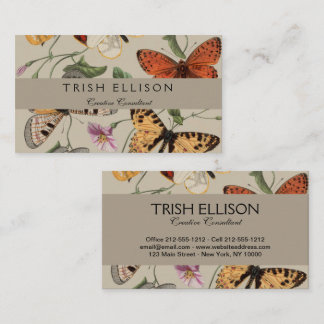 Butterfly Moth Nature Collection Drawing Business Card