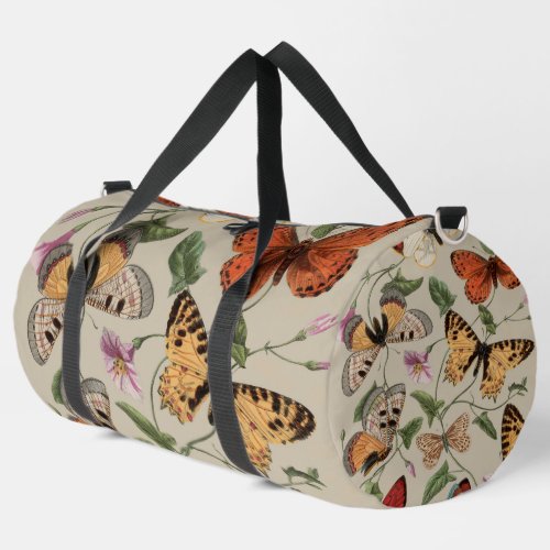 Butterfly Moth Nature Collection Drawing Duffle Bag