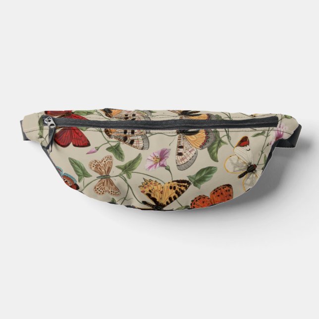 Butterfly Moth Nature Collection Drawing Fanny Pack (Lay Down)