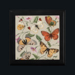 Butterfly Moth Nature Collection Drawing Gift Box<br><div class="desc">Butterflies and moths from an 1842 book called Le Jardin Des Plantes by Paul Gervais. The antique watercolor paintings in a scientific style are illustrated wildlife insect nature drawings.</div>