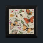 Butterfly Moth Nature Collection Drawing Gift Box<br><div class="desc">Butterflies and moths from an 1842 book called Le Jardin Des Plantes by Paul Gervais. The antique watercolor paintings in a scientific style are illustrated wildlife insect nature drawings.</div>
