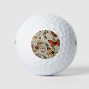 Butterfly Moth Nature Collection Drawing Golf Balls