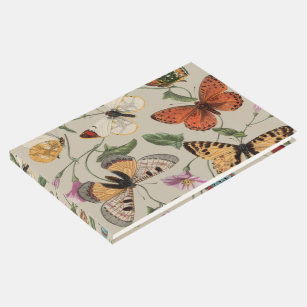 Butterfly Moth Nature Collection Drawing Guest Book
