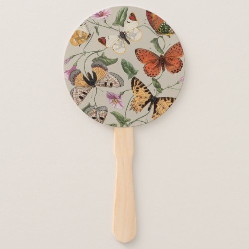 Butterfly Moth Nature Collection Drawing Hand Fan