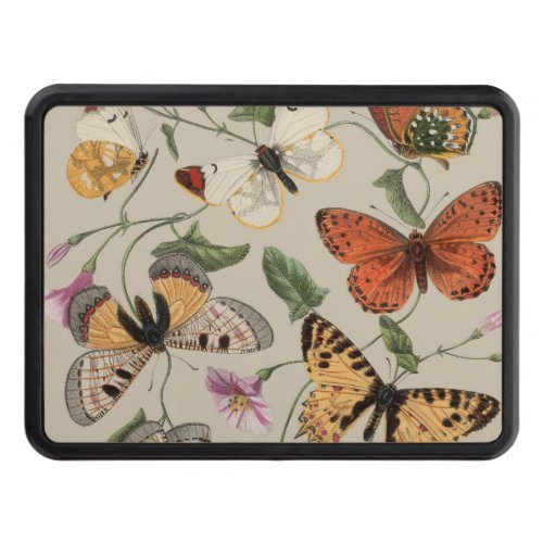 Butterfly Moth Nature Collection Drawing Hitch Cover