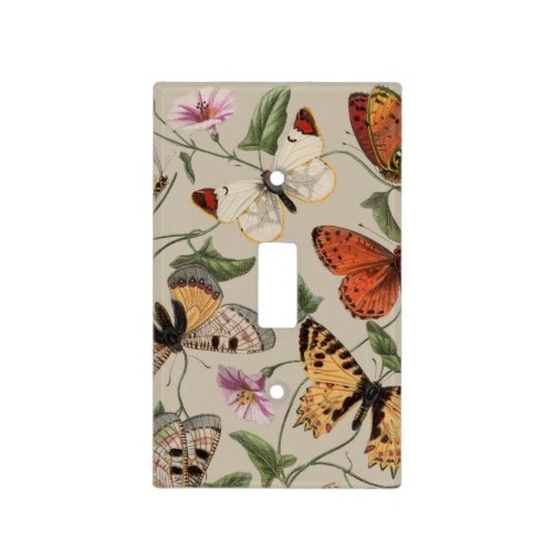 Butterfly Moth Nature Collection Drawing Light Switch Cover