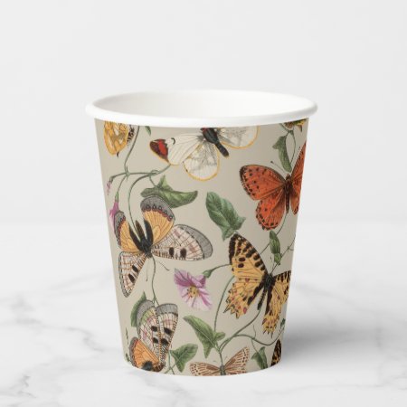 Butterfly Moth Nature Collection Drawing Paper Cups