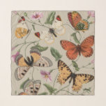 Butterfly Moth Nature Collection Drawing Scarf<br><div class="desc">Butterflies and moths from an 1842 book called Le Jardin Des Plantes by Paul Gervais. The antique watercolor paintings in a scientific style are illustrated wildlife insect nature drawings.</div>