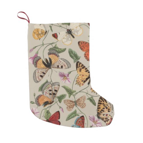 Butterfly Moth Nature Collection Drawing Small Christmas Stocking