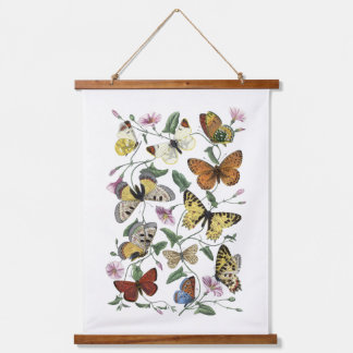 Butterfly & Moth Vintage Print, Paul Gervais 1842 Hanging Tapestry