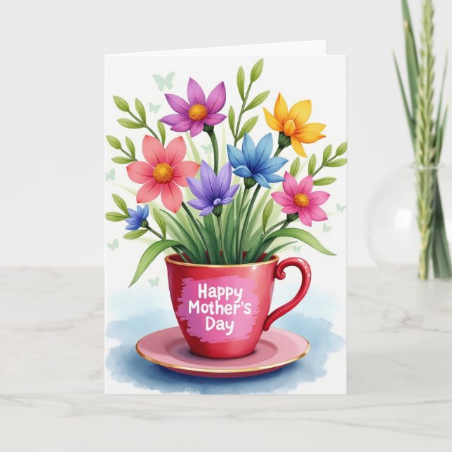 Butterfly Mothers Day Bouquet Card (Front)