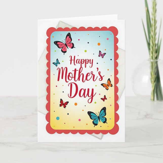 Butterfly Mothers Day Greeting Card (Front)