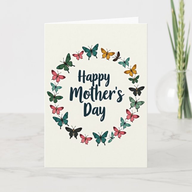 Butterfly Mothers Day Message Card (Front)