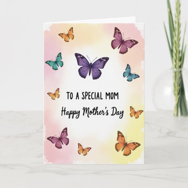 Butterfly Mothers Day Wish Card (Front)