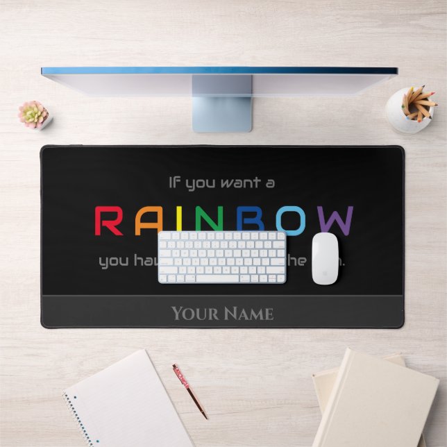 Butterfly motivational quote positive mindset desk mat (Office 1)