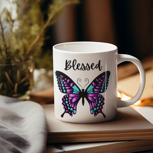 Butterfly Mug Gift for Mom Gift for Her Two_Tone Coffee Mug