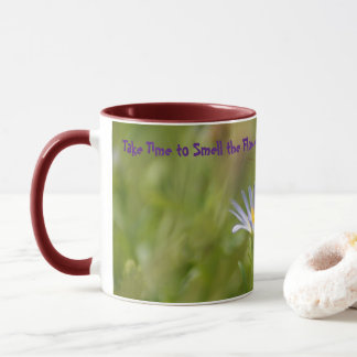 Butterfly Mug, Take Time to Smell the Flowers Mug