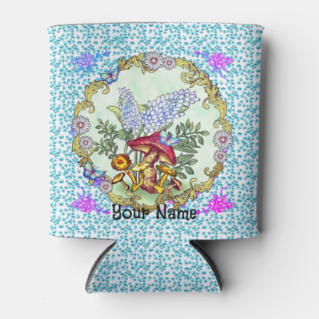 Butterfly Mushroom  Can Cooler (Front)