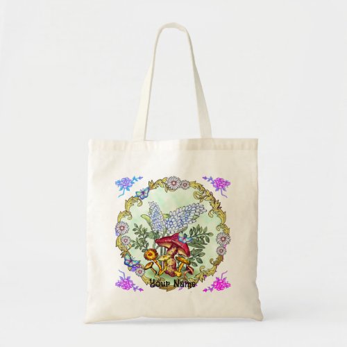 Butterfly Mushroom custom name  Tote Bag