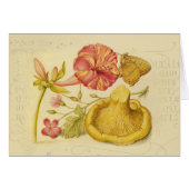 Butterfly Mushroom Flower Watercolor Painting (Front Horizontal)