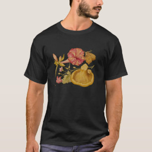 Butterfly Mushroom Flower Watercolor Painting T-Shirt