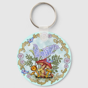 Butterfly Mushroom  keychain