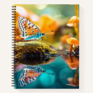 Butterfly Mushroom Nature Serene Peace Notebook