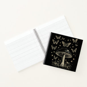 butterfly mushroom notebook